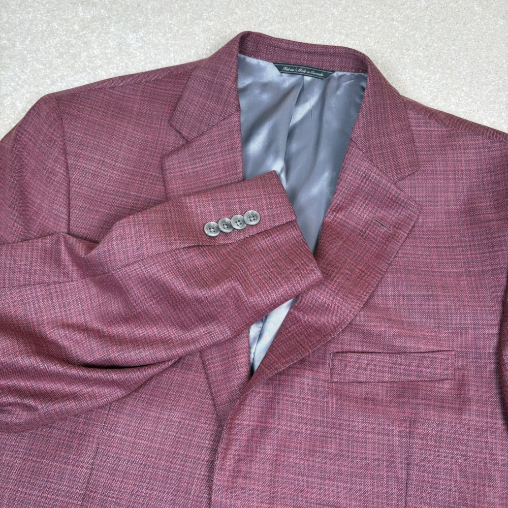 Jack Victor Mens Gibson Wool Sport Coat Blazer Pink Mauve 42R